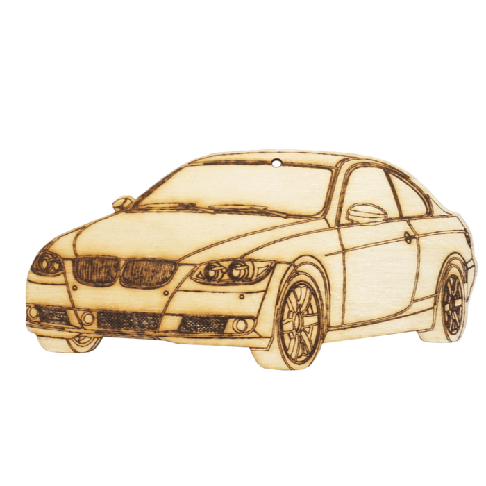 ZSPEC Laser-Engraved Wood Ornament, Style: BMW 3-Series, Birch, ~5" - ZSPEC Design LLC - Holiday Ornaments - 3-series, bmw, holiday, lifestyle, ornament - zspecdesign.com