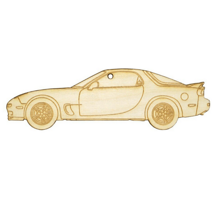 ZSPEC Laser-Engraved Wood Ornament, Style: Mazda RX-7 FD, Birch - ZSPEC Design LLC - Holiday Ornaments - - zspecdesign.com
