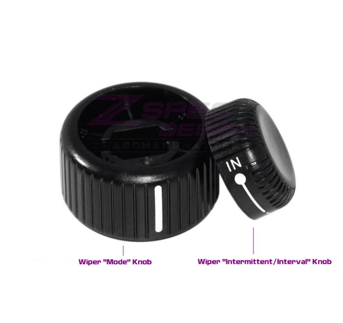 ZSPEC LHD Wiper Control Knobs for '90+ Nissan 300zx Z32, Mode & Interval Knobs - ZSPEC Design LLC - Hardware Fasteners - 300zx, 300zx pods, knob, lhd, nissan, repro, z32, z32 pod - zspecdesign.com