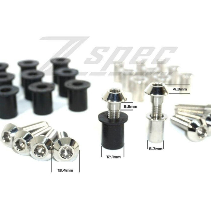ZSPEC M6x25mm Titanium Shank/Shoulder Bolts, Well or Rivet Nuts, 10-Pack - ZSPEC Design LLC - Hardware Fasteners - 10-pack, body hardware, m6, stainless, titanium - zspecdesign.com