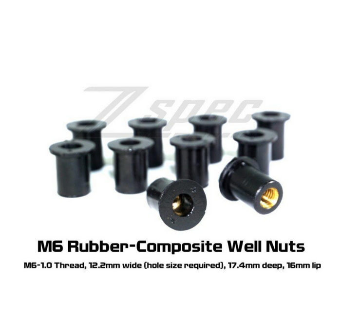 ZSPEC M6x25mm Titanium Shank/Shoulder Bolts, Well or Rivet Nuts, 10-Pack - ZSPEC Design LLC