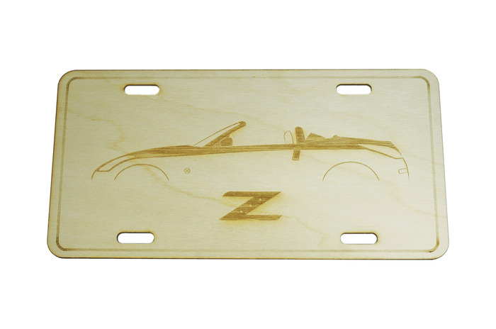 ZSPEC Nissan 350z Roadster License Plate, Birch, Ornament for Office, Garage or Man-Cave - ZSPEC Design LLC - Holiday Ornaments - 350z, garage art, license, lifestyle, nissan, ornament, roadster - zspecdesign.com
