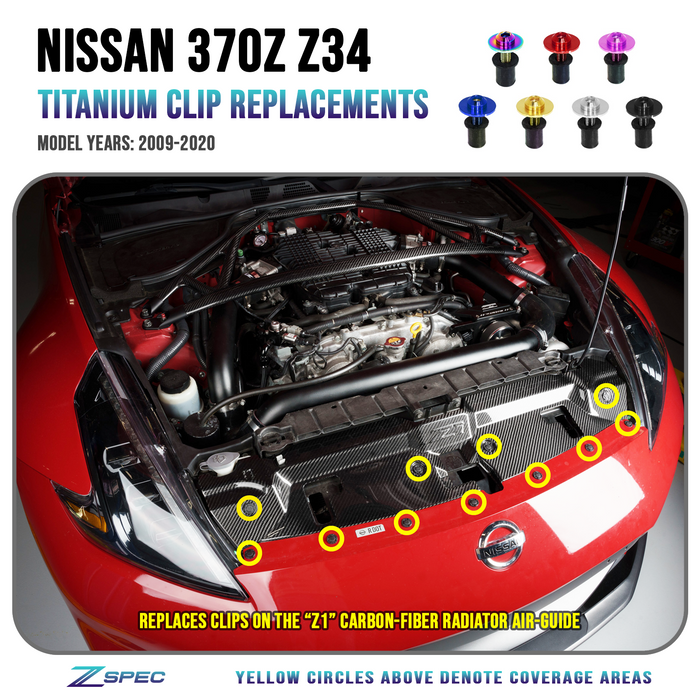 ZSPEC Plastic Clips Replacement Kit for D41 Nissan Frontier, Titanium GR5 - ZSPEC Design LLC - Hardware Fasteners - 350z, clip replacement, Fastener Kit, nissan, nissanz, titanium, z33 - zspecdesign.com