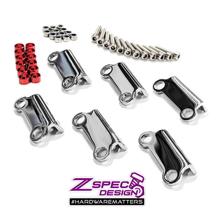 ZSPEC Polished Stainless Coil Brackets Kit (no Z), 90-99 Nissan Z32 300zx - ZSPEC Design LLC - Hardware Fasteners - 300zx, Fastener Kit, nissan, z32 - zspecdesign.com