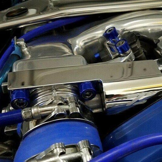 ZSPEC Polished w/Z Throttle Spring Covers for '90-'93 Nissan Z32 300zx Early Plenum, Stainless - ZSPEC Design LLC - Hardware Fasteners - 300zx, nissan, throttle, z32 - zspecdesign.com