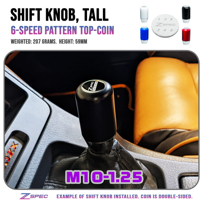 ZSPEC Shift Knob M10-1.25 Delrin-Stainless 6-Speed 350/370/G35/G37/Z