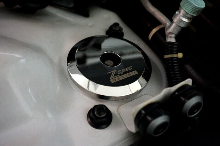 ZSPEC Shock Tower Covers, Polished Stainless, for '90-96 Nissan Z32 300zx - ZSPEC Design LLC - Motor Vehicle Parts - 300zx, cap, nissan, shock tower, stainless, strut cap, z32 - zspecdesign.com