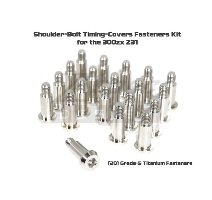 ZSPEC Shoulder-Bolt Timing Covers Fastener Kit for '84-89 Nissan 300zx Z31, Titanium - ZSPEC Design LLC - Hardware Fasteners - 300zx, Fastener Kit, nissan, shoulder-bolt, timing cover, z31 - zspecdesign.com