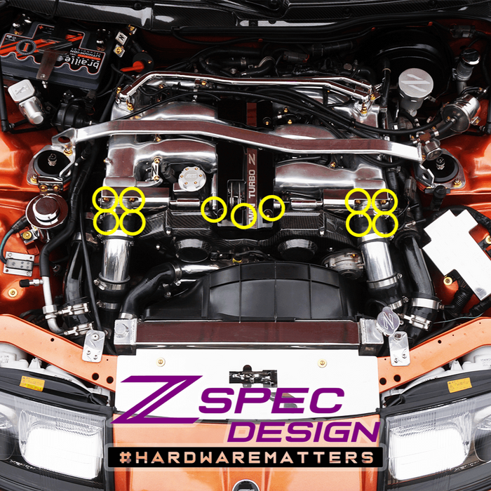 ZSPEC Throttle Bodies & Linkage Fasteners for '90-96 Nissan Z32 300zx, Grade-5 Titanium - ZSPEC Design LLC - Hardware Fasteners - 300zx, nissan, throttle, titanium, z32 - zspecdesign.com
