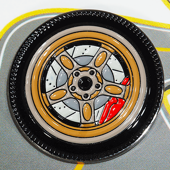 ZSPEC Wheel Pin - Bronze Volk-Style Design - great for Lapels, Hats, Backpacks - ZSPEC Design LLC - Hardware Fasteners - accessory, bsr, lapel, lifestyle, nissan, pin, Volk, wheel, wheel pin, Z - zspecdesign.com